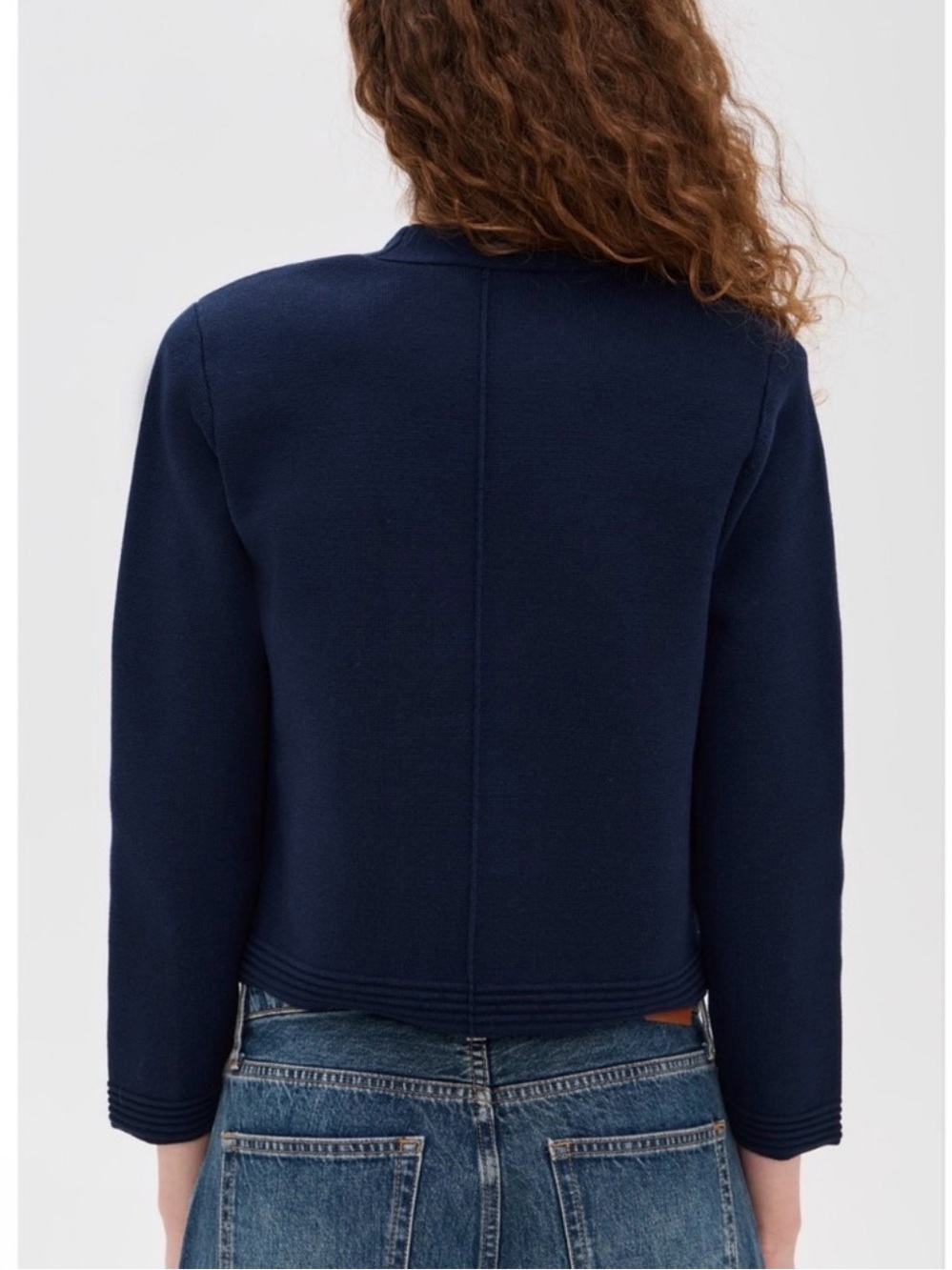 L'Agence Catie Navy Cropped Cardigan NWT - Picture 5 of 10